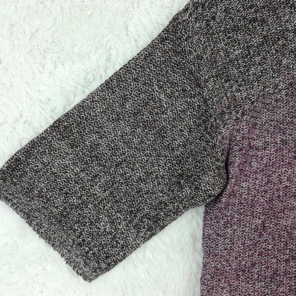 Pure Jill Women Sweater Pullover 3/4 Drop Sleeve Purple Ombre Knit Petite MP - Picture 4 of 11